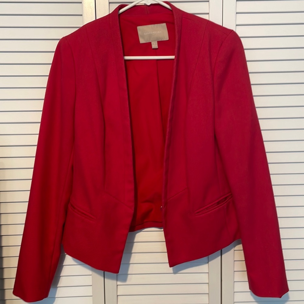 Banana Republic fitted hot pink blazer